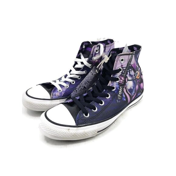 New DC Comics X Chuck Taylor Catwoman All Star High Tops Womens 9.5 Converse